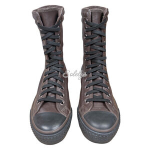 Converse All Star XHI Extra Calf High Brown Leather Sneaker Boot Womens 6.5 RARE